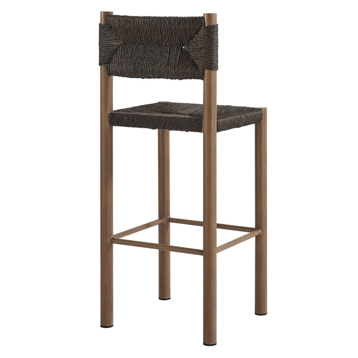 Parkland Outdoor Patio Rattan and Aluminum Bar Stools Set of 2