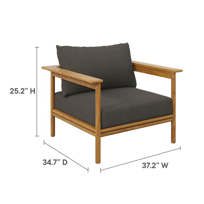 Wren Outdoor Patio Teak Wood Armchair