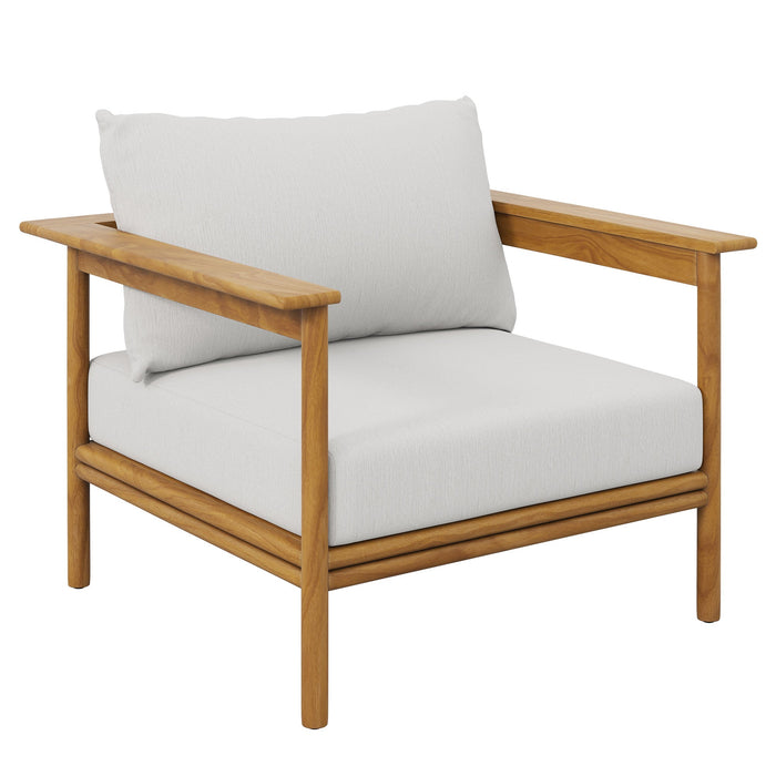 Wren Outdoor Patio Teak Wood Armchair Set of 2