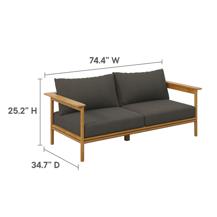 Wren Outdoor Patio Teak Wood Sofa