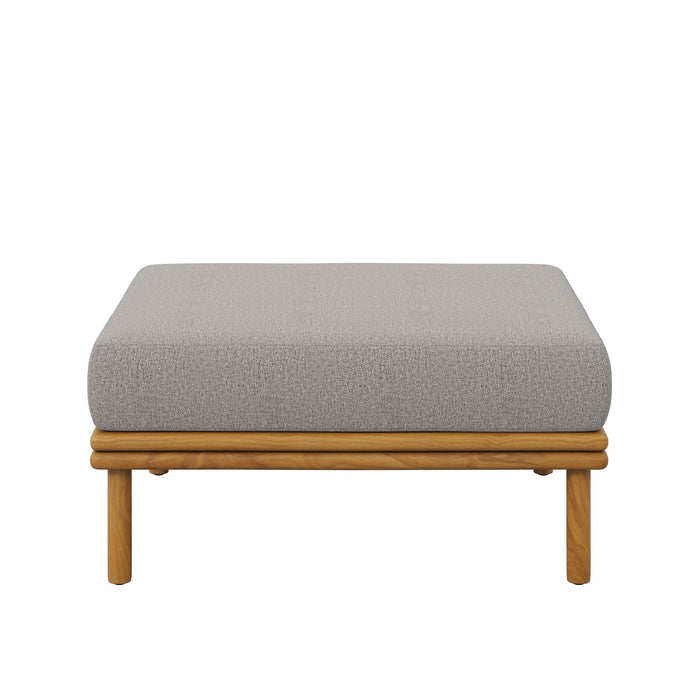 Wren Outdoor Patio Teak Wood Ottoman