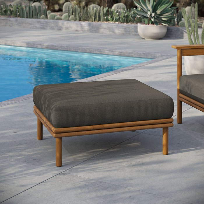 Wren Outdoor Patio Teak Wood Ottoman