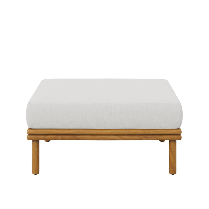 Wren Outdoor Patio Teak Wood Ottoman