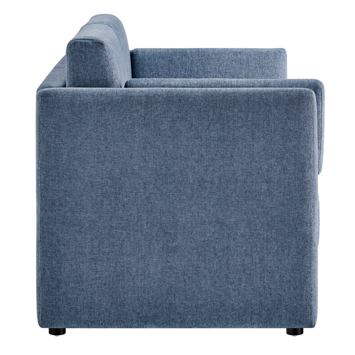 Linden Upholstered Heathered Chenille Sofa