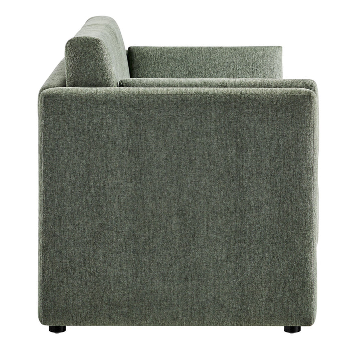 Linden Upholstered Heathered Chenille Sofa