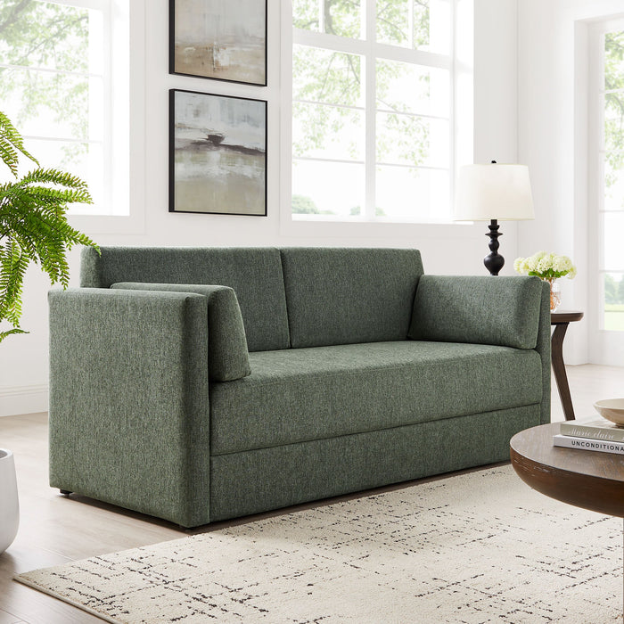 Linden Upholstered Heathered Chenille Sofa