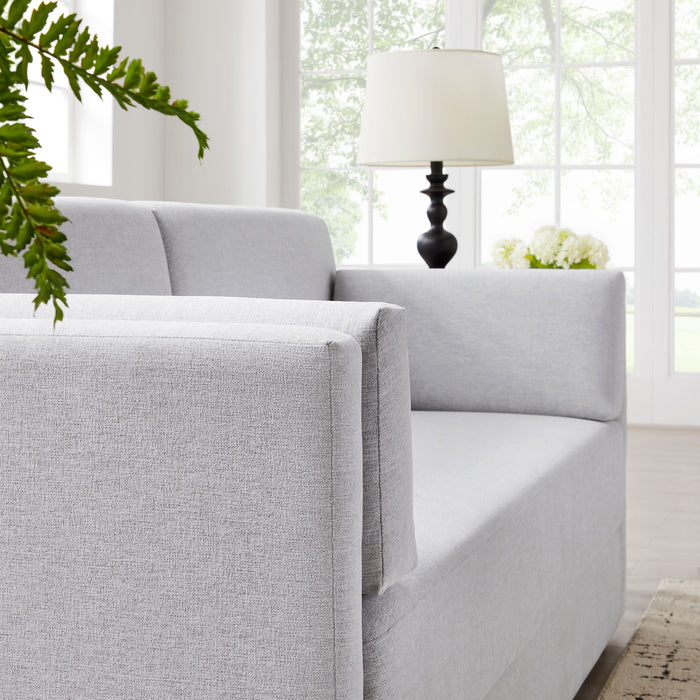 Linden Upholstered Heathered Chenille Sofa