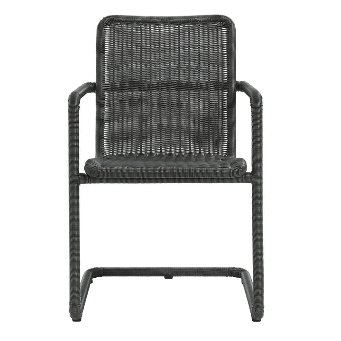 Abacus Outdoor Patio Wicker Dining Chairs Set of 2