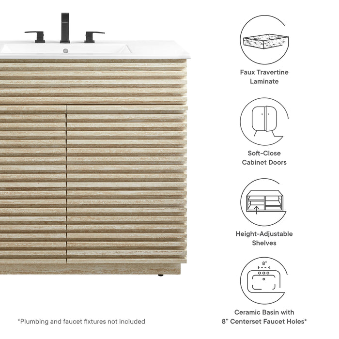 Render 30" and 36" Bathroom Vanities with White Basin Included