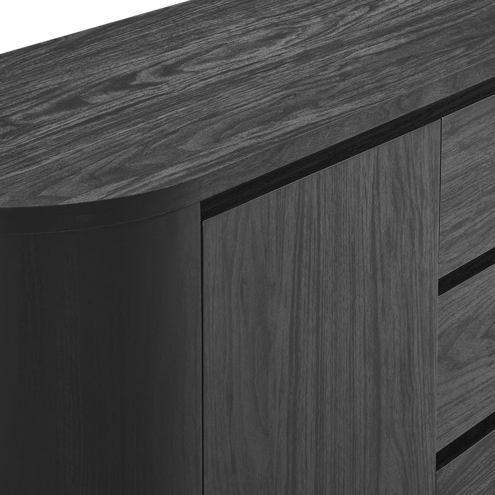 Duval 71" Rounded Sideboard Storage Cabinet