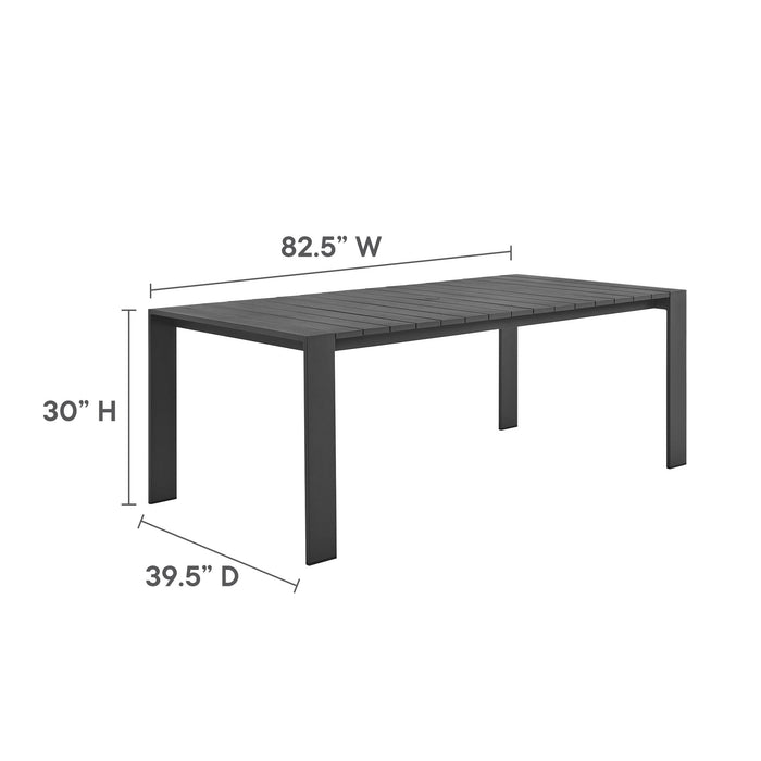 Tahoe Rectangular Outdoor Patio Aluminum Dining Table