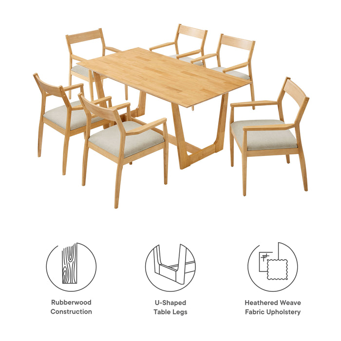 Solara 7-Piece Wood Dining Set