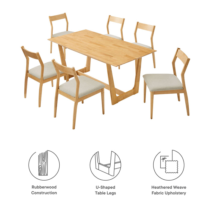 Solara 7-Piece Wood Dining Set