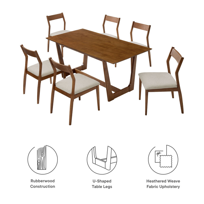 Solara 7-Piece Wood Dining Set