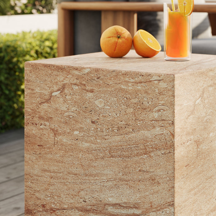 Jordana Square Plinth Indoor - Outdoor Patio Concrete Side Table