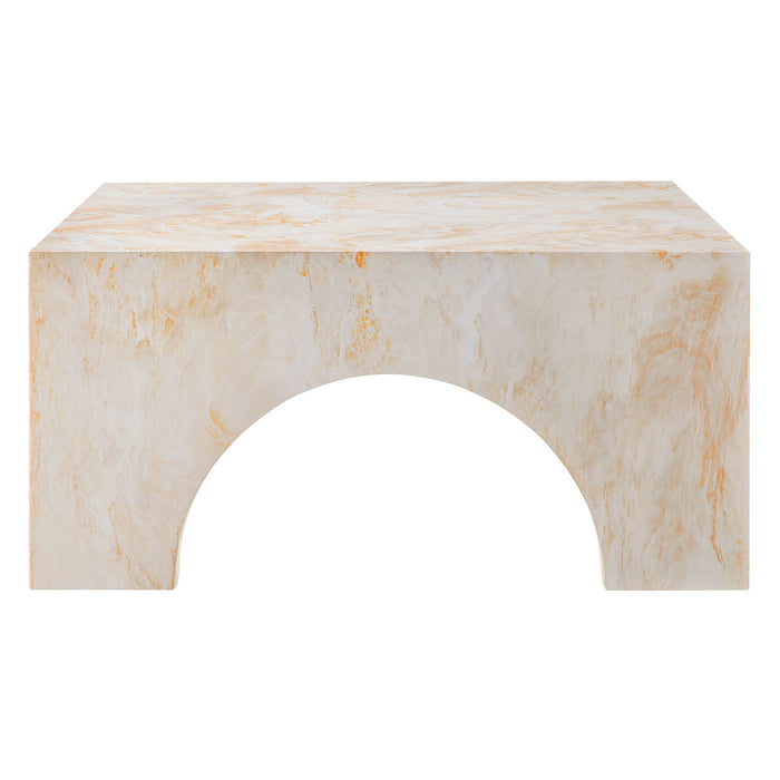 Valen Indoor - Outdoor Patio Arched Concrete Coffee Table