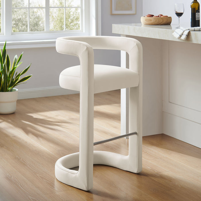 Winslow Performance Velvet Bar Stool