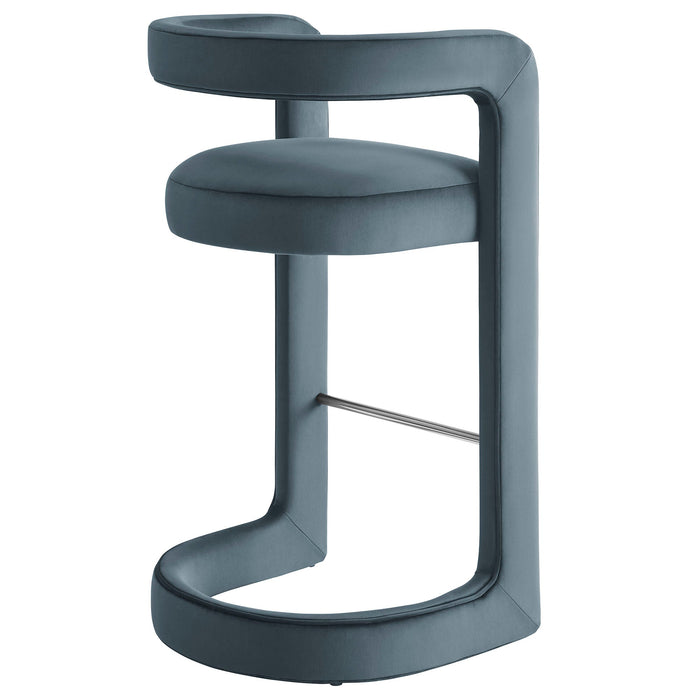 Winslow Performance Velvet Bar Stool