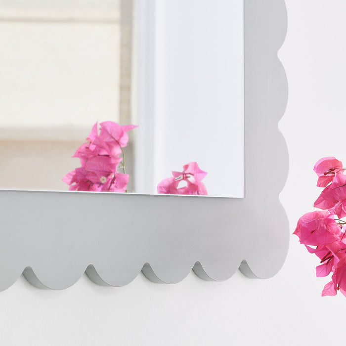 Emmeline Scalloped Rectangle Wall Mirror