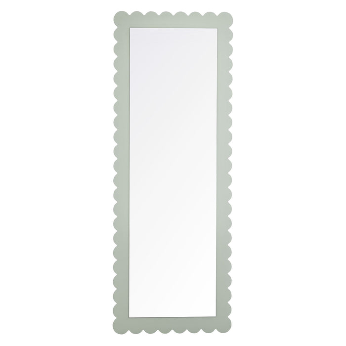 Emmeline Scalloped Rectangle Floor Mirror