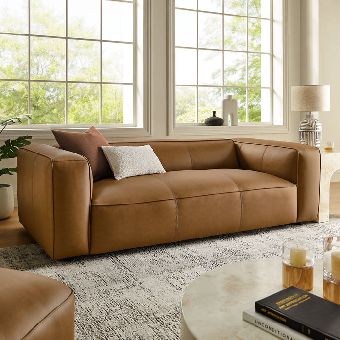 Auren Upholstered Vegan Leather Sofa