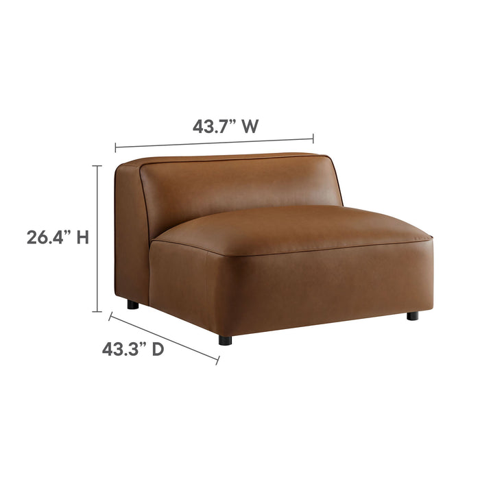 Auren Upholstered Vegan Leather Modular Armless Chair