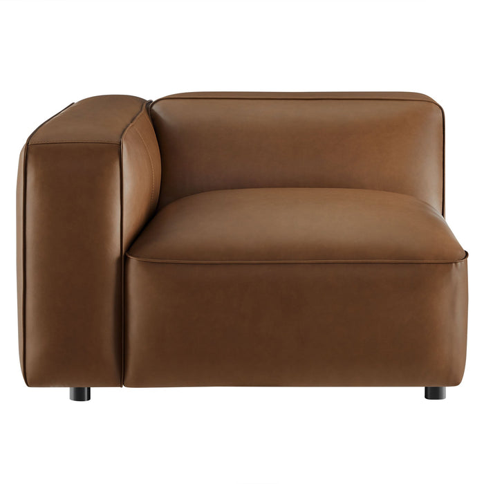 Auren Upholstered Vegan Leather Modular Left Armchair