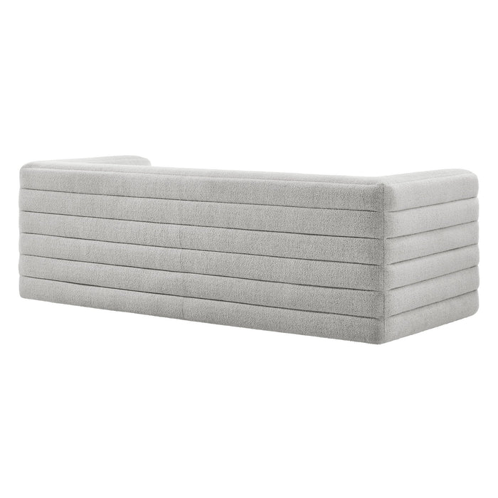 Relle Channel Tufted Boucle Upholstered Sofa