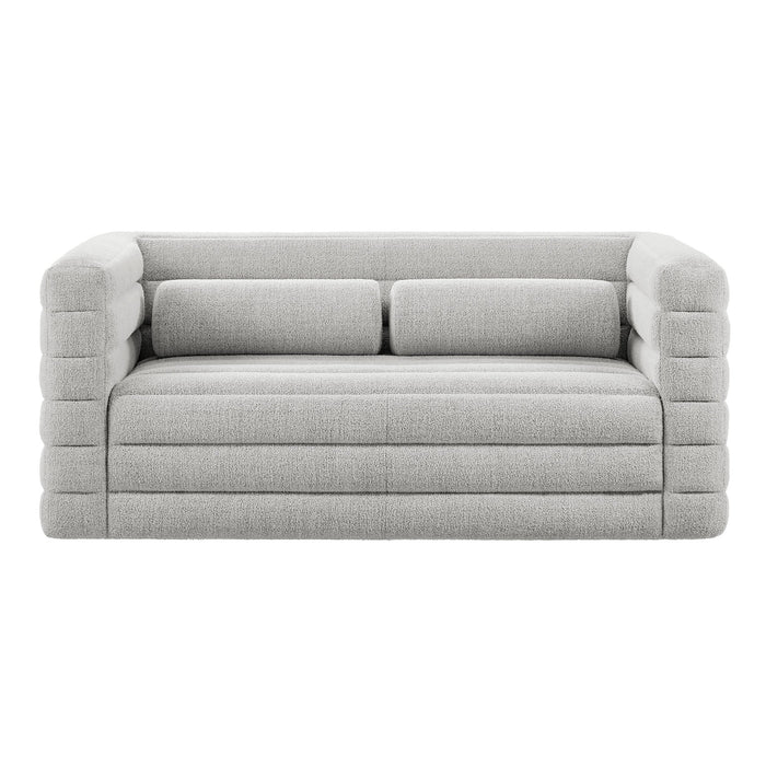 Relle Channel Tufted Boucle Upholstered Loveseat