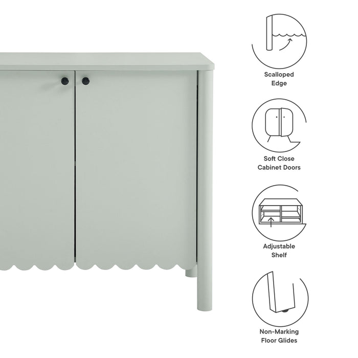 Emmeline 35" 2-Door Scalloped Sideboard Cabinet