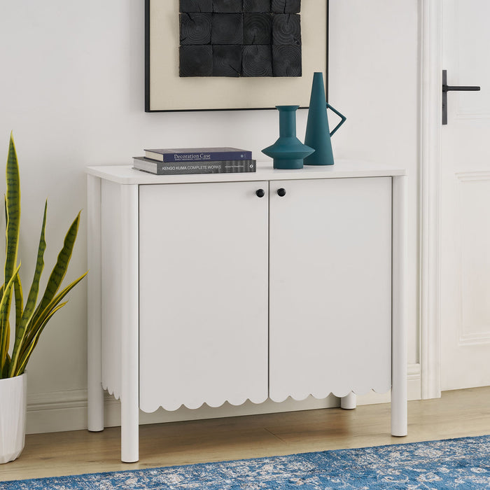 Emmeline 35" 2-Door Scalloped Sideboard Cabinet