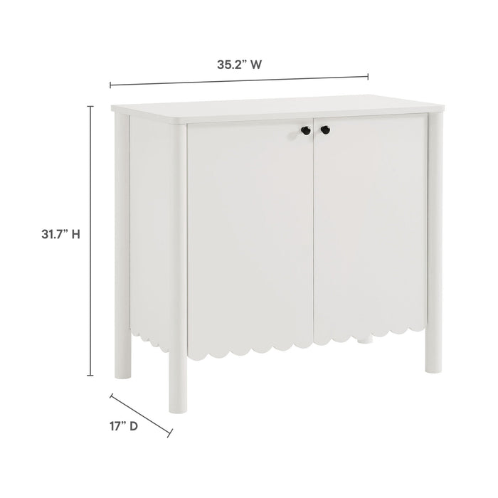 Emmeline 35" 2-Door Scalloped Sideboard Cabinet