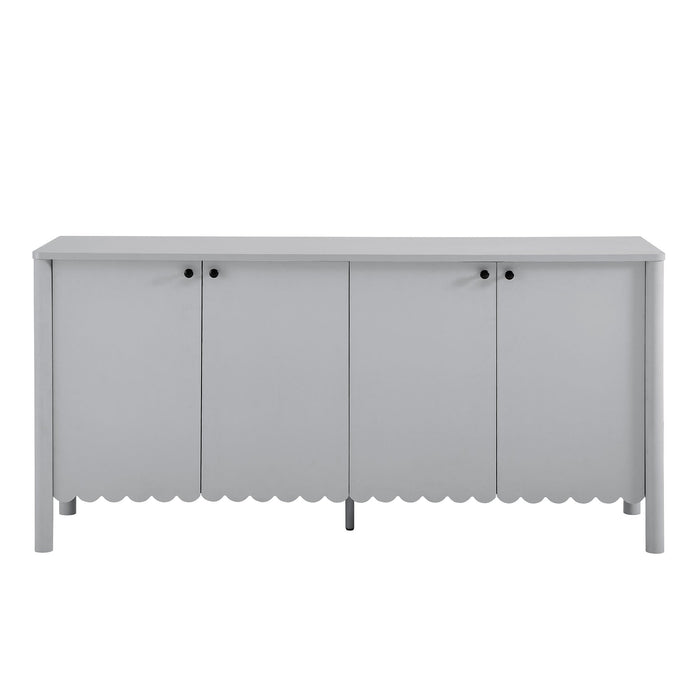 Emmeline 66" 4-Door Scalloped Sideboard Cabinet