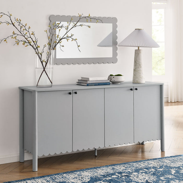 Emmeline 66" 4-Door Scalloped Sideboard Cabinet