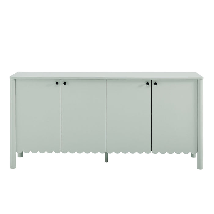 Emmeline 66" 4-Door Scalloped Sideboard Cabinet