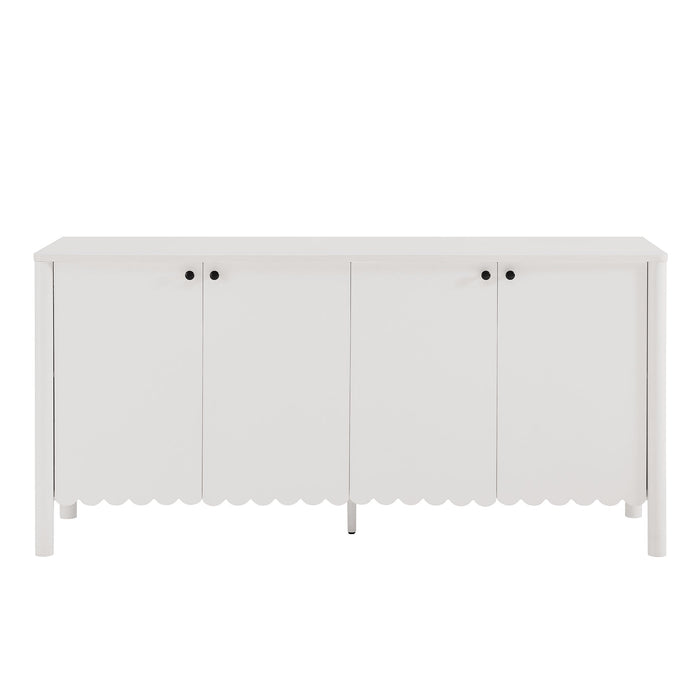 Emmeline 66" 4-Door Scalloped Sideboard Cabinet