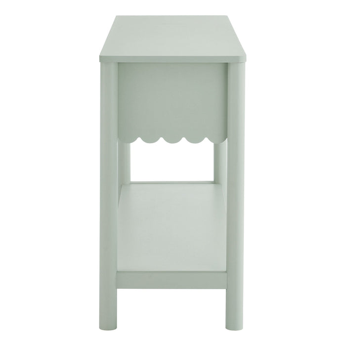 Emmeline 3-Drawer Scalloped Console Table