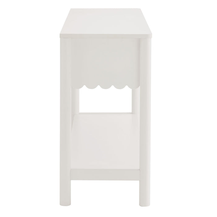 Emmeline 3-Drawer Scalloped Console Table