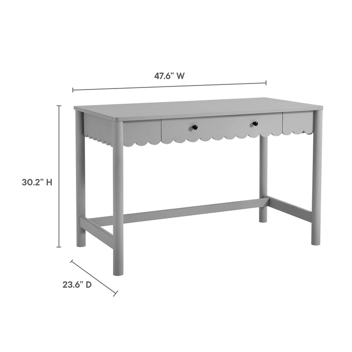 Emmeline 1-Drawer Scallop Writing Desk