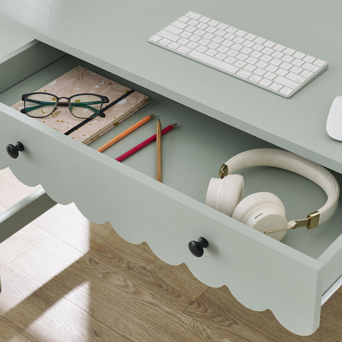 Emmeline 1-Drawer Scallop Writing Desk