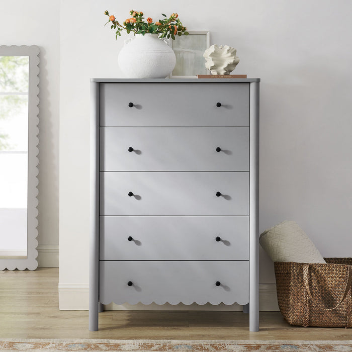 Emmeline Scalloped 5-Drawer Chest