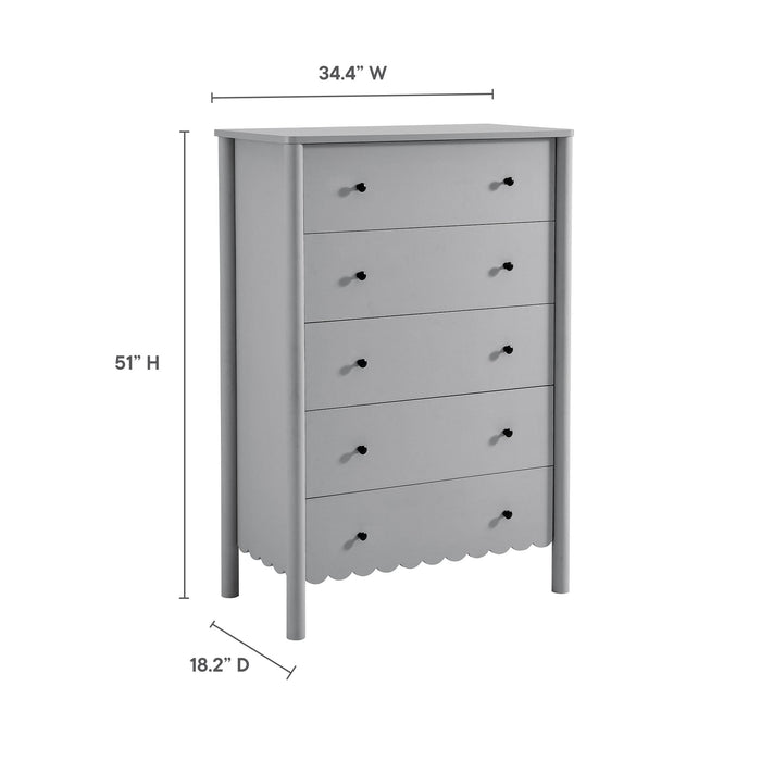 Emmeline Scalloped 5-Drawer Chest