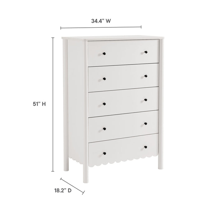 Emmeline Scalloped 5-Drawer Chest