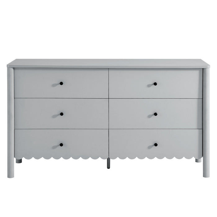 Emmeline Scalloped 6-Drawer Dresser