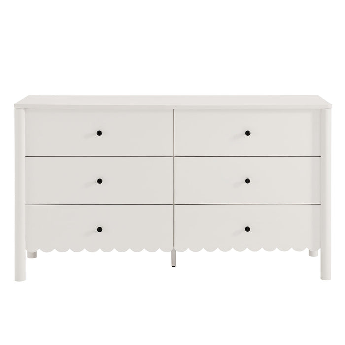 Emmeline Scalloped 6-Drawer Dresser