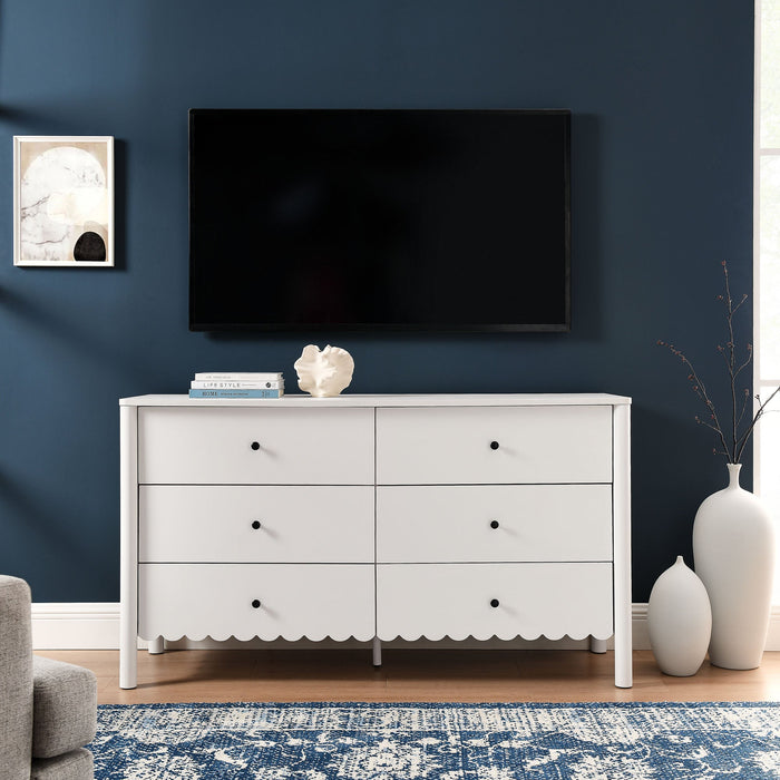 Emmeline Scalloped 6-Drawer Dresser