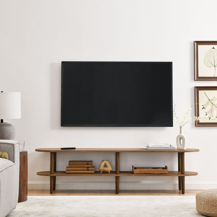 Torus Oval Wood TV Stand