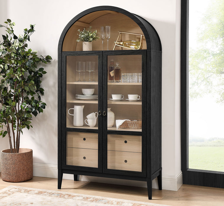 Nolan 74" Tall Arched Storage Display Cabinet