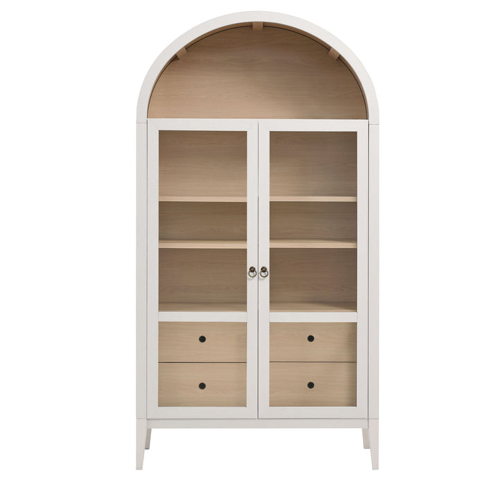 Nolan 74" Tall Arched Storage Display Cabinet