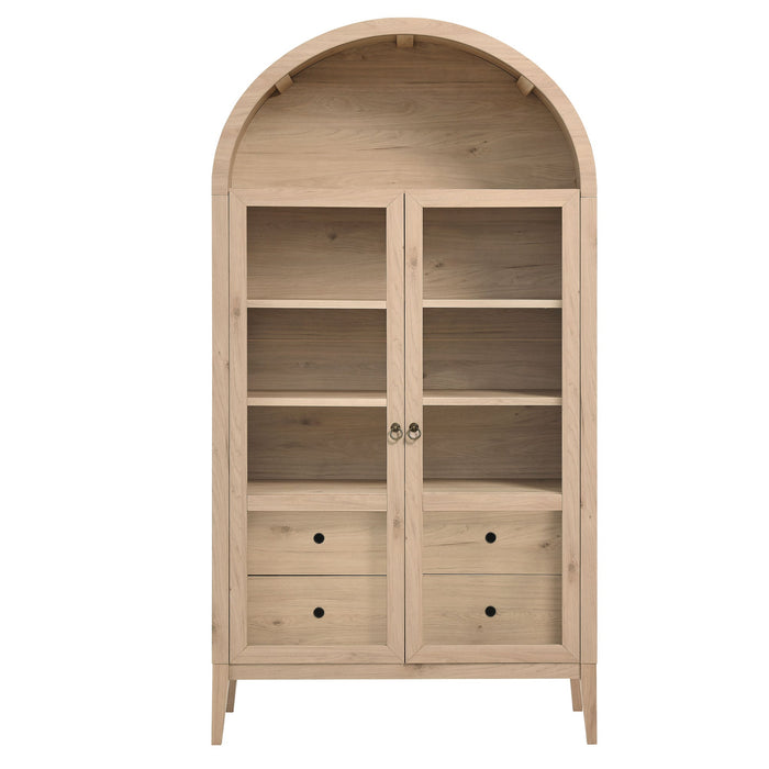 Nolan 74" Tall Arched Storage Display Cabinet